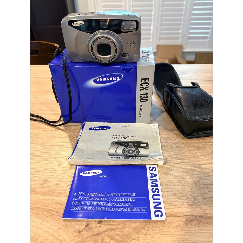 Samsung ECX 130 Panorama 35mm Film Camera 38-130mm Zoom Lens Box Manual Case - Picture 1 of 6